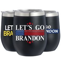 12oz Brandon Git Leton Sıcak Satmak Paslanmaz Çelik Bira Tumbler Seyahat Bira Kupa Su Şişesi Termos Kahve Kupalar CDC21