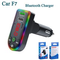 Car F7 Charger Bluetooth FM Transmitter Dual USB Quick Charg...