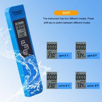 Meters Digital TDS  EC Meter Tester Thermometer Pen Water Purity For Aquarium Pool Quality Monitor