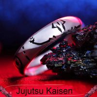Anime Jujutsu Kaisen Itadori Yuji Ryomen Sukuna Impression Ring für Männer Frauen 925 Silber Verstellbare Ringe Cos Party Schmuck