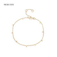 Merperty 14K Solid Guld Armband Kvinnor Charm Smycken Diamond Custom Digners Real Gold Chain New Style 2021 Söt armband