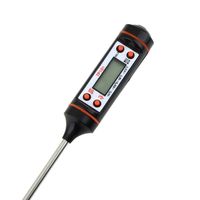 Sıcaklık Ölçer Aletleri TP101 Elektronik Dijital Gıda Termometre Paslanmaz Çelik Pişirme Metre Büyük Küçük Ekran Siyah Beyaz