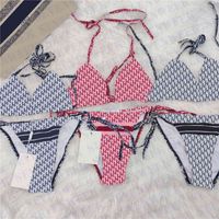 Carta Completa Imprimir Womens Swimwear Designer Bikinis Brincos de Verão Praia de Verão Nadar Banheira Senhoras Swimsuit