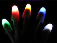 Funny Novelty Light-Up Thumbs LED Light Flashing Fingers LED Gadget Magic Trick Props Amazing Glow Toys Children Kids Luminous Gifts 2021