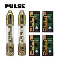 Pulse Vape Cartridges 1ML Twistkarren Dikke Olie Gouden Atomizers 510 Cartridges 1.6mm Gaten Wegwerp Vapes Apparaatbatterij Keramische Coil Lege Verpakkingen Kits