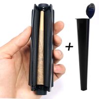 110mm Smoking Pipe Plastic Herb Rolling Paper Maker Manual Tobacco Roller Cone Joint with Doob Tube Cigarette Rolling Machine