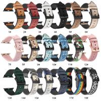 Silicone+ Leather strap for Apple watch band 44 mm 40mm iWatc...