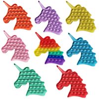 Populär Push Bubble Unicorn Party Favor Fidget Leksaker Stress Avlastning Högkvalitativ Decompression Sensory Festival Toy för barn Utbildning