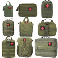 군사 EDC 전술 가방 허리 벨트 팩 사냥 조끼 긴급 도구 야외 응급 처치 키트 캠핑 생존 주머니 W220311