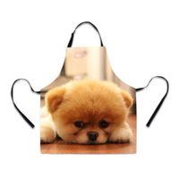 Scarves Animal Dog Printing Grill Apron For Women Cute School Pattern Teenagers Adults Barbecue Cupcake Milk Waist