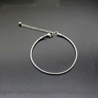 Chaîne de liaison 316L Bracelet de serpent réglable en acier inoxydable Brilonnets de bricolage avec chaînes étendues Pulseira Feminina Jewelry18 5cmlink
