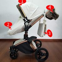 BabyFond-New Детская коляска Эко-Кожа 3 в 1 Легкий вес Четыре Амортизаторы ЕС Дизайн Детский Автомобиль