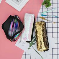 新しいファッション女性スパンコールメイクアップバッググリッターのリバーシブルスパンコチの化粧品バッグブリンブル化粧袋鉛筆収納袋6色