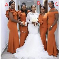 Африканские русалки длинные платья невесты платья невесты русалки рюкшины на заказ на заказ растягивающие атлас плюс размер свадебные гостевые платья горничные платья