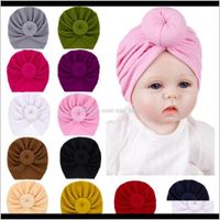 Kids Ins Donut Infant Boys Girls Fashion Solid Color Toddler Hats 12 Colors Spring Autumn Baby Caps Ball Knot Indian Turban 4X4Zw Pe9Jl