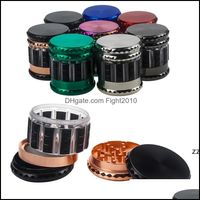 Other Aessories Household Sundries Home & Gardenzinc Alloy Tobao Grinders 4 Layers Smoking Herb Grinder Tobaos Cigarette Large Crusher Metal