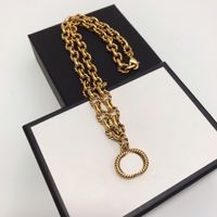 Top mode design brev halsband halsband par retro hip hop gåva personlighet högkvalitativa silverpläterade kedja halsband smycken