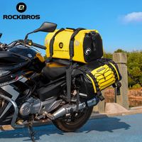 Rockbros 60L Bisiklet Çantası Su Geçirmez Büyük Kapasiteli Yansıtıcı Şerit Aşınmaya Dayanıklı Motosiklet Seyahat Pannier Çanta