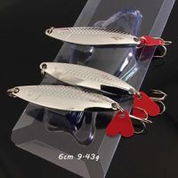 10pcs lot Silver 6cm 9. 43g VIB Spoons Metal Baits & Lures 6#...