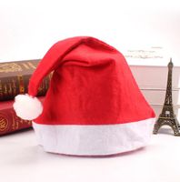 Red Santa Claus Hat Ultra Soft Peluche Cosplay Party Sombreros Decoración de Navidad Adultos