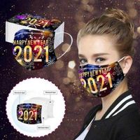 New Year Mask Disposable 2021 Happy Year Of The Ox Independent Packaging Red Three Layer Protective Adult And Child Prints