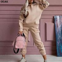 Running Sets Two Piece Casual Fleece Tracksuit Women' s ...