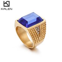 Anello di cristallo Strass Strass Icled Golden Anelli Uomini Hip Hop Style Jewelry Fashion Christmas Party Regalo