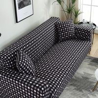 Stuhl deckt hohe Elastizität schwarzer Punkt All-Inclusive Wohnzimmer Home Decoration L-förmige Ecksofa Handtuchabdeckung GROSS 1/2/3/4 Sitz
