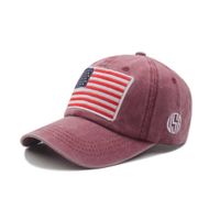 봄 여름 야구 모자면 씻어 미국 국기 편지 수 놓은 첨단 모자 태양 보호 모자 남성 여성 zzc6310