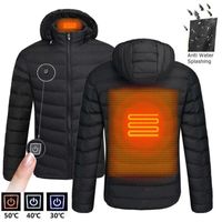 Vestes pour hommes Chauffage Jacket Coteau de neige Mode Interface USB Exquis electronical Skin Hiver Hiver 4XL