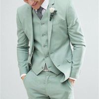 Herrenanzüge Blazer Anzug Green Mann Anzüge Three Pins Carve Revers Fashions Bräutigam Kleidung Männliche Anzug Blazer -Pants Weste 3JXN
