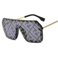 Güneş Gözlüğü Retro Gözlük Erkekler Lüks Bayanlar Büyük Çerçeve Moda Tasarımcısı Marka Kare Boy F Mektubu UV400 Toptan Toplu Kadınlar
