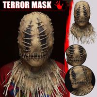 Scary Halloween Scarecrow Vivid Mask Headdr Funny Props Horror Atmosphere Masquerade Stitch Cos Party