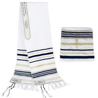 Sciarpa dello scialle di preghiera Messianic Je Tallit Israele con borsa per uomo per uomo 180 * 50 cm 220104