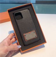 VPC01 أحدث الكلاسيكية بو الجلود الحالات الهاتف الأسود البني حالة تغطية 2colors في علبة هدية لفون 12 ميني 11 برو ماكس