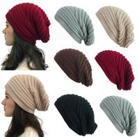 Lã de malha chapéu inverno moda ao ar livre calor suave adequado para mulheres 5 cores disponíveis GC495