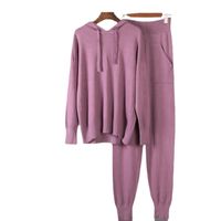 Women' s Two Piece Pants Cashmere Casual Knitted Carrot ...