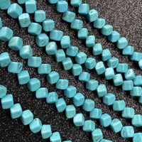 Other Stone Beads Diagonal Square Shape Blue Turquoises Bead For Jewelry Making Bracelet Necklace Accessories Size 6mm 8mm 10mm 12mm