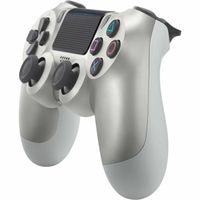 Sony PlayStation4 Silver + USB 케이블 용 무선 PS4 컨트롤러 듀얼 쇼크 4 PS4
