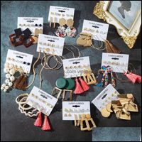 Dangle Jewelrydangle & Chandelier Zwc Tassel Acrylic Earrings For Women Bohemian Set Big Geometric Earring Pearl Fashion Jewelry Drop Delive