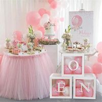 Party Decoration Baby Transparent Name Letter Box Balloons S...