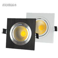 Ceiling Lights Dimmable Led Downlight Light COB Spot 7w 10w 85-265V Recessed Indoor Lighting White Black Silver