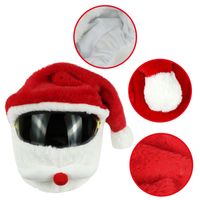 Cubiertas de cálidas para casco de motocicleta Decoración de Navidad Santa Claus Dibujos animados de dibujos animados Navidad Fanny Gifts X1009D 10PCS