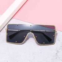 2021 Новая мода Goggle прямоугольник солнцезащитные очки мужчины женщины женские сплава рамки градиенты объектив черное коричневое солнце стекло старинное роскошь качество
