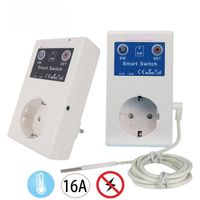 Smart Home Control 16A GSM SMS Power Socket Outlet Temperature Sensor Controller Plug Intelligent Relay Switch Automation Remote