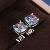 Pendientes de cristal Green Cubic Zircon Diamond Stud Pendientes para mujeres Regalo de San Valentín Joyería de moda Will y Sandy