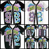 Donne Baseball Jersey 90s Hip Hop Bel Air 23 24 00 07 11 12 13 30 42 88 99 Nuovo colore di contrasto