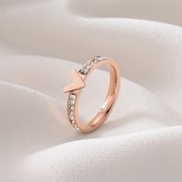 Wedding Engagement Ring Jewelry Titanium Steel Female Letter...