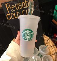 2021 Starbucks canecas 24oz / 710ml Ambiental anjo deusa xícaras de plástico reciclável portátil resistente ao calor beber palha bebida única bebida