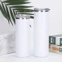 20oz 15oz 12oz Blank Stainless Steel Skinny Tumbler With Lid...